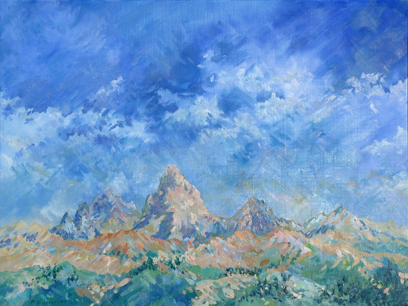 Grand Teton, 18x24 inches, oil on canvas, 2008.jpg