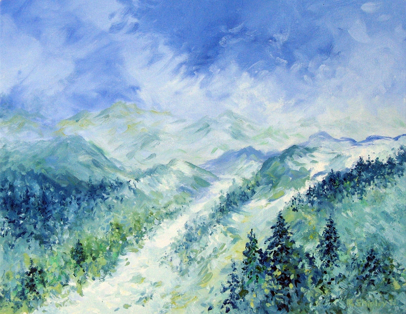 Grand Tetons 3, 14x18 inches, oil on canvas, 2012.JPG