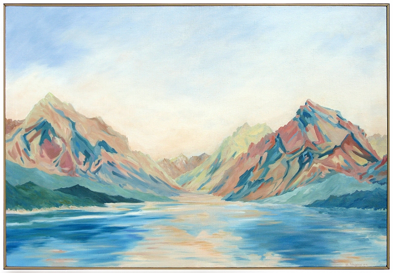 Lake McDonald, Glacier 30x44 inches, oil on canvas, 2000.JPG