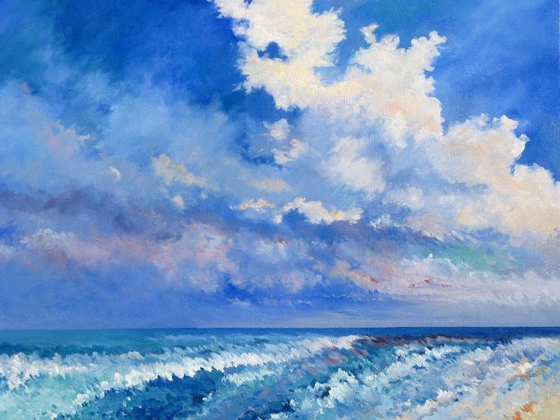 Pea Island Surf 2, 36x48 inches, oil on canvas, 2008.jpg