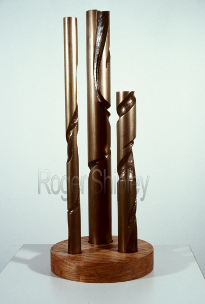 PP70, 8x8x19.5 inches, cast bronze, cherry wood base, 1990.jpg