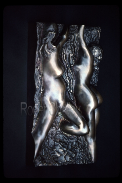 PP76, Summer Frolic 2, 3qtr view,  5x2.5x9 inches, cast bronze, 1994.jpg