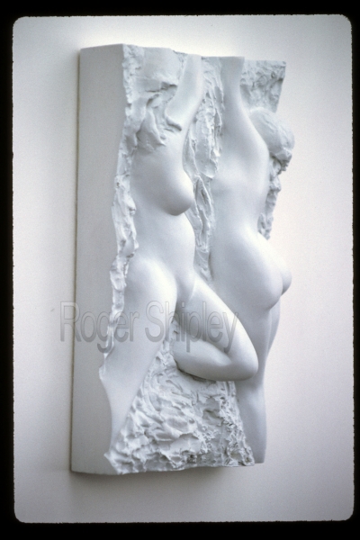 PP76, Summer Frolic 2, 3qtr view, 5x2.5x9 inches, cast marble, 1994.jpg
