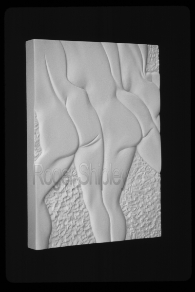 PP79, Summer Frolic 5, 3qtr view, 10x14xx1.5 inches, cast marble, 1996.jpg