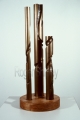 PP70, 8x8x19.5 inches, cast bronze, cherry wood base, 1990