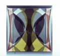 PP71, side view, 10.5x10.5x11.5 inches, plexiglass, mirror, aluminum, 1990