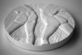 PP78, summer Frolic 4, 3 qtr view, 10.5x1.5 inches, cast marble, 1996
