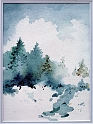 Woodland Scene 1, 11x8 inches, watercolor, 2006