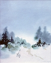 Woodland Scene 2, 11x9 inches, watercolor, 2006